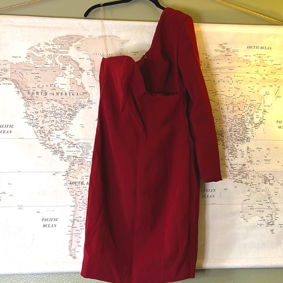 House of CB ‘Caprice ‘ One Shoulder Wine Dress NWOT - Picture 7 of 8